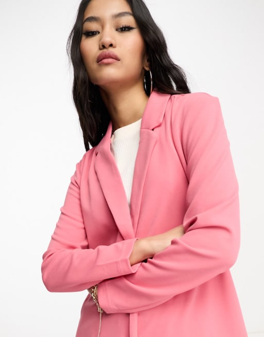 JDY blazer and shorts tailored set in pink | ASOS