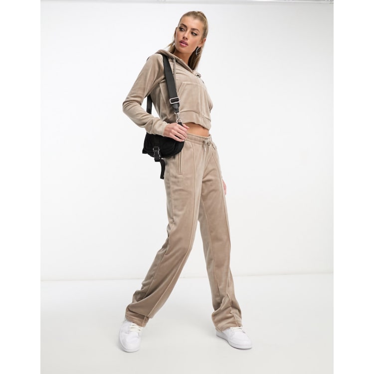 Juicy Couture X Asos Co-ord Monogram Mesh Pants in Brown