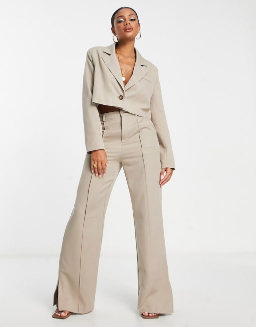 Kaiia relaxed tailored co-ord in stone | ASOS