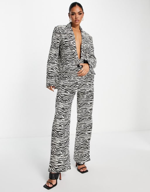 Kaiia - Ruimvallende elegante co-ord set met zebraprint