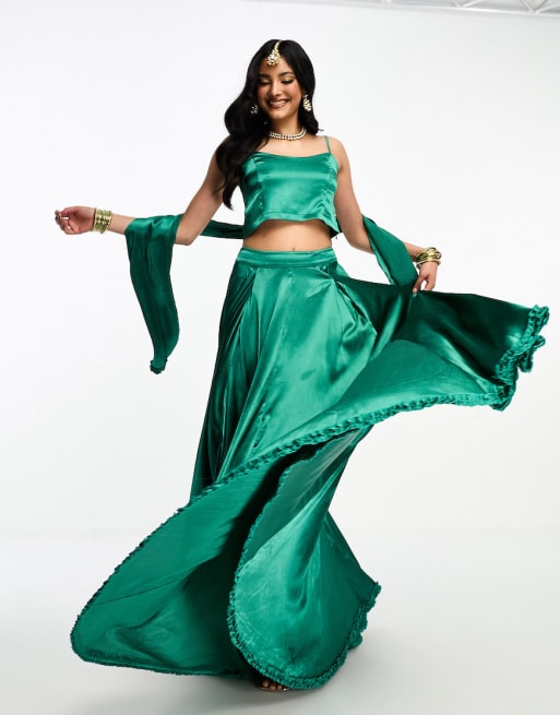 Emerald Green Lehenga Set