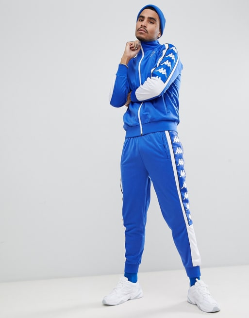 Kappa – Blauer Jogginganzug mit Logo-Band | ASOS