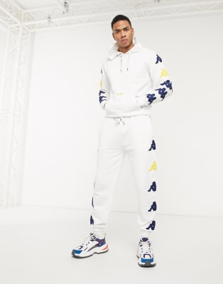 white kappa sweatsuit