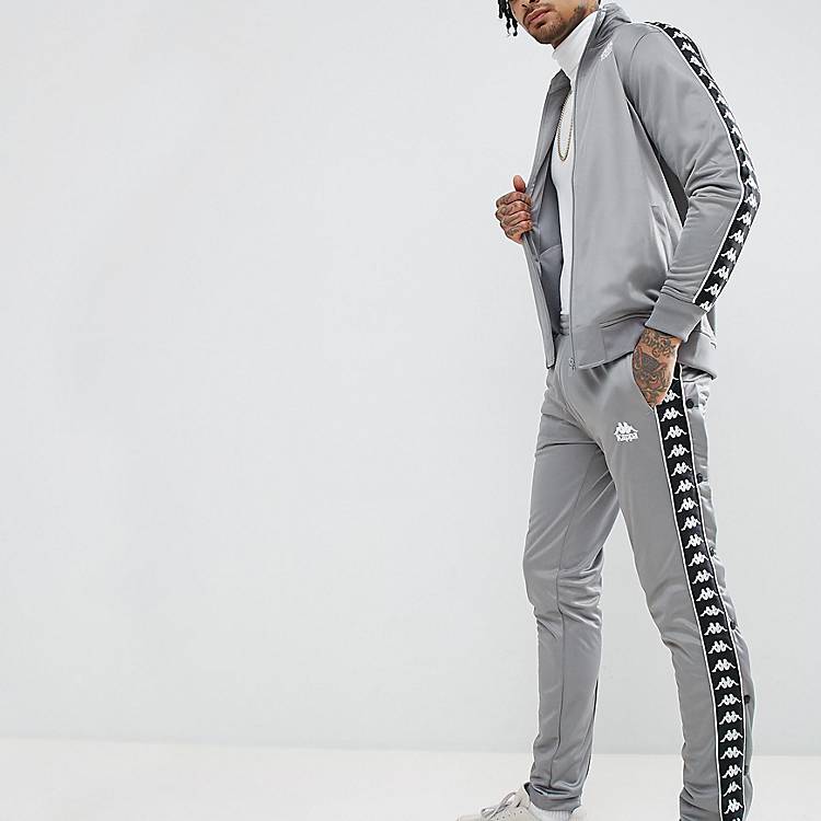 Kappa Track Suit with Taping in Gray | ASOS