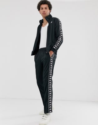 Kappa tracksuit with logo in black | ASOS