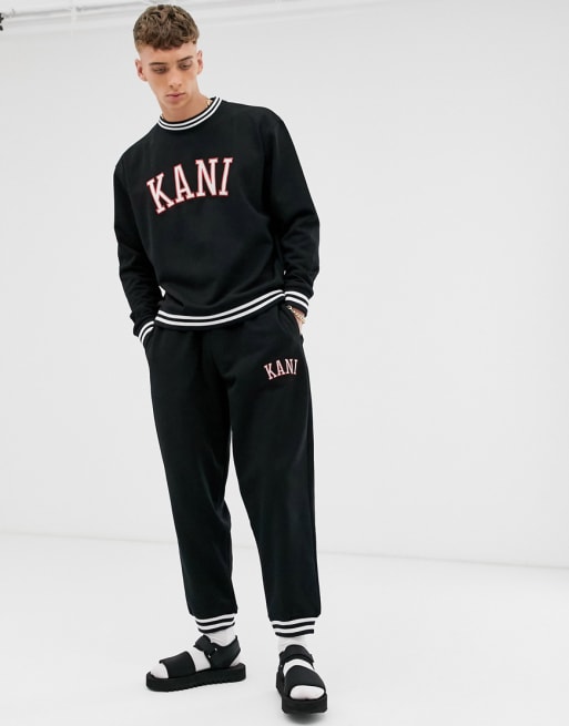 Karl Kani College sweatsuit in black ASOS