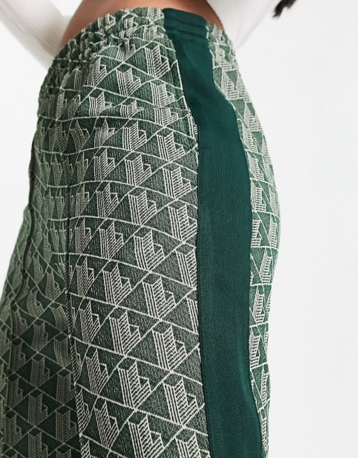 Lacoste jaquard set in green
