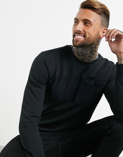 Le Breve mix and match cargo tracksuit in black