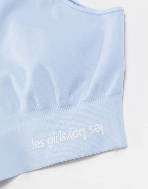 Les Girls Les Boys semi sheer lingerie set in blue