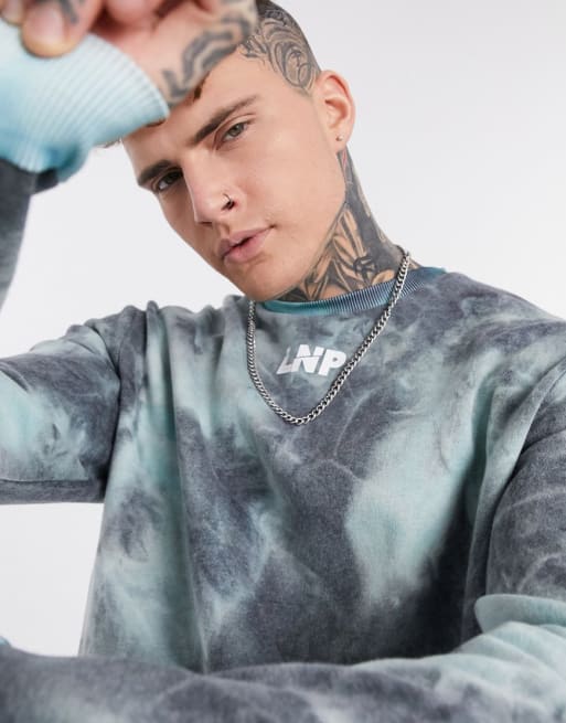 Liquor N Poker - Combi-set in blauw met tie-dye
