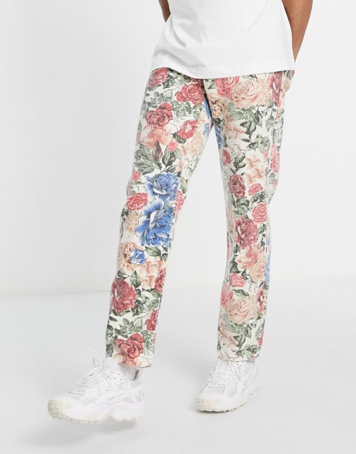 Liquor N Poker - Combi-set met bloemenprint in beige