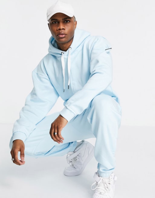 Liquor N Poker spliced sweatsuit set in light blue ASOS