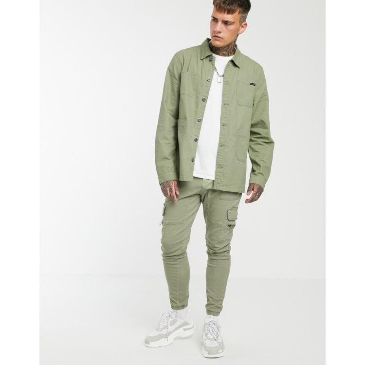 Liquor N Poker utility two-piece in green | ASOS