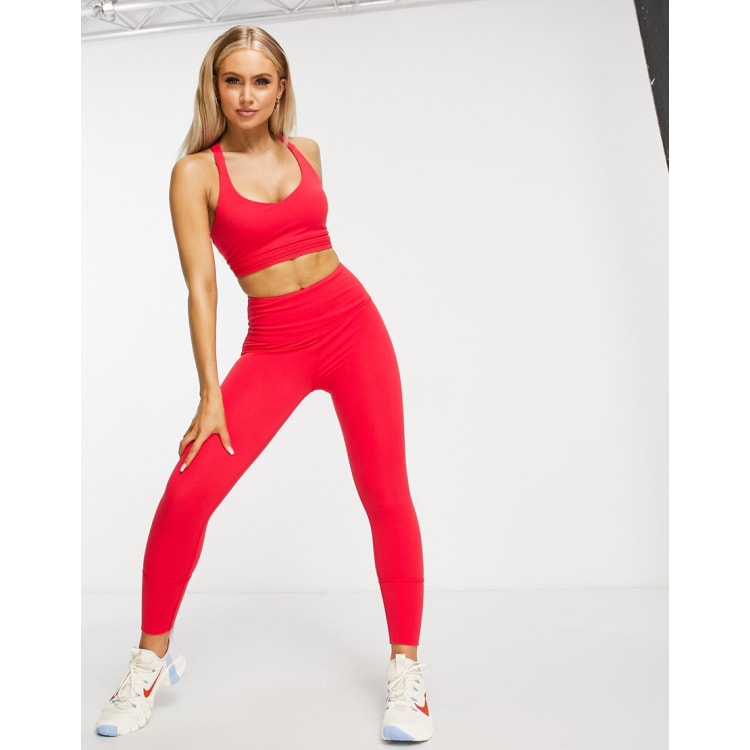 Red best sale sport leggings