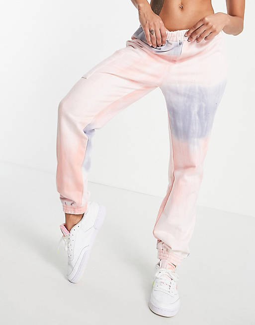 Lost Ink tie dye coord in pink and grey
