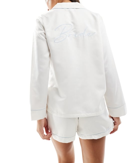 Loungeable Bridal satin nightwear in ivory