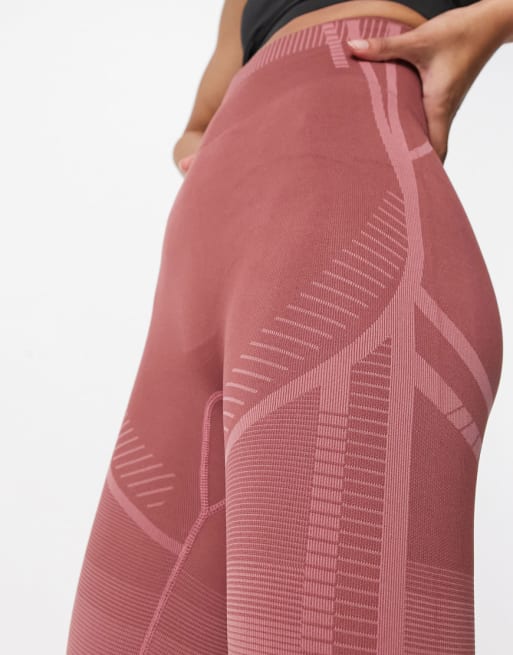 Love & Other Things sports seamless knitted sport set in pink