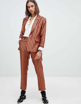 women's striped tuxedo pants