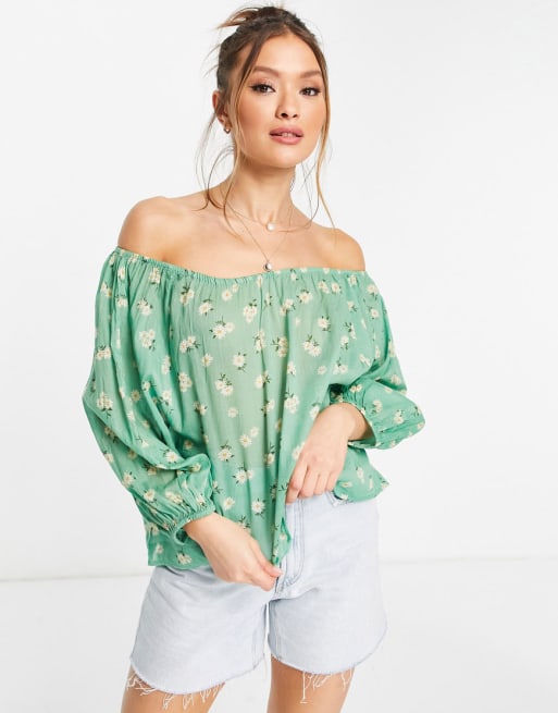 River Island Tie Front Ruffle Chiffon Blouse In Cream Floral, Cream Ruffle  Blouse