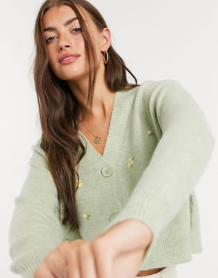 sage green long cardigan