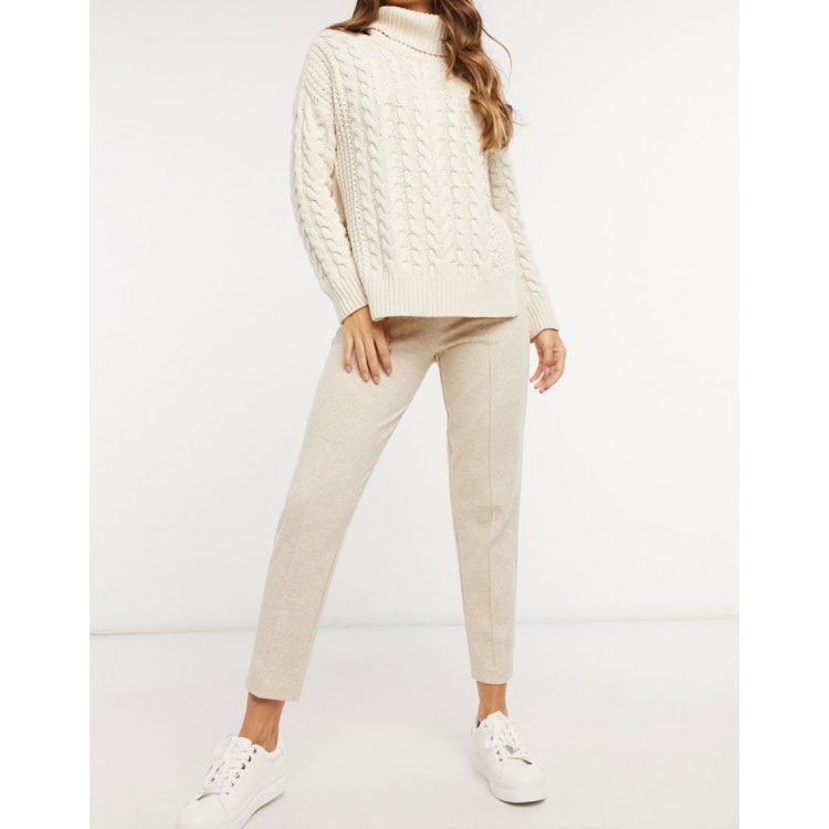 Mango smart sweat and jogger co ord in beige ASOS