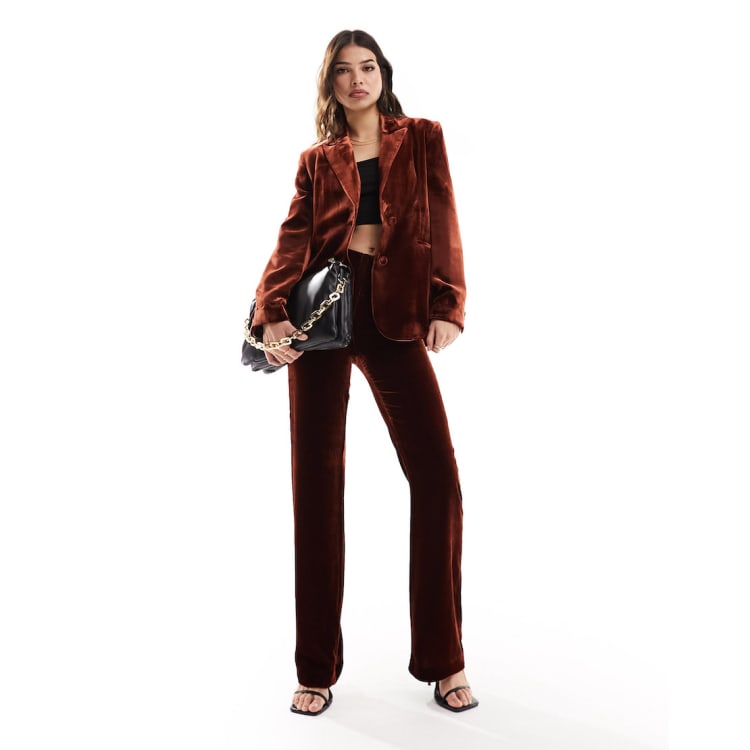 Dark red hotsell velvet suit