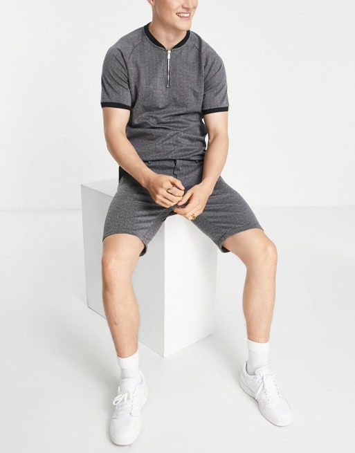 Mauvais – Kombiteil-Set in Schwarz mit geometrischem Strickmuster