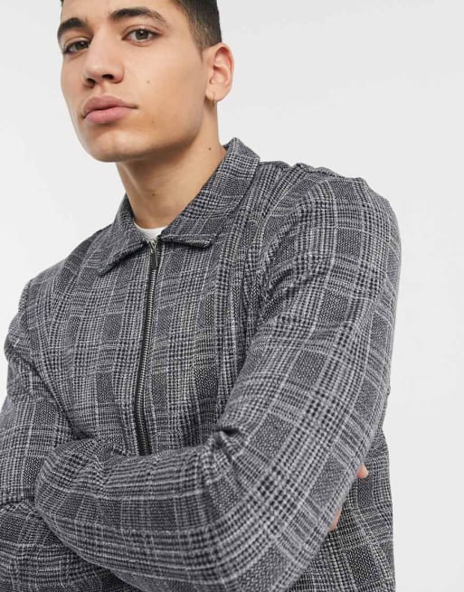Mauvais textured stretch fit co-ord set in check