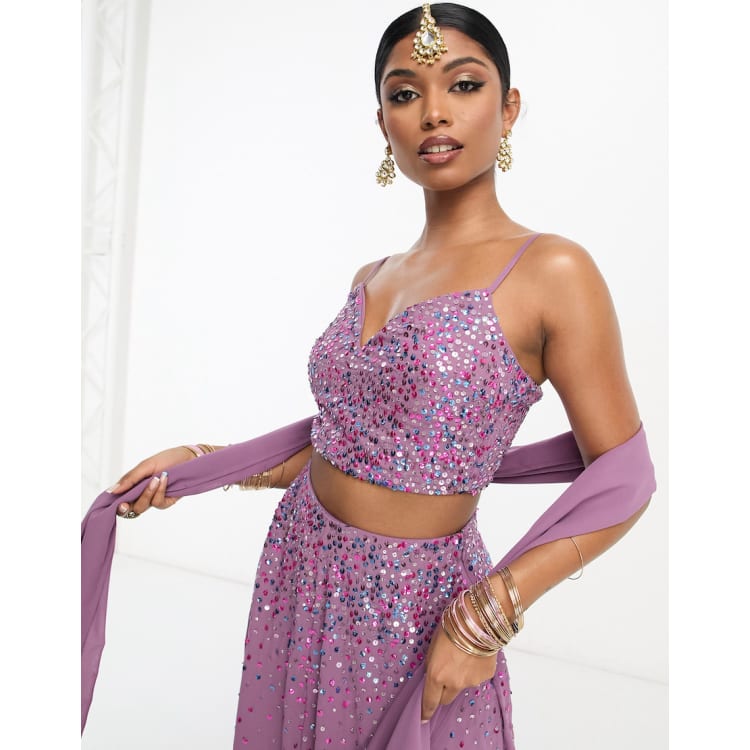 Sequin maxi skirt on sale 3d