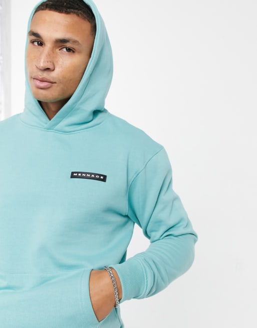 Mennace Aftermath sweatsuit with rubberized logo in blue