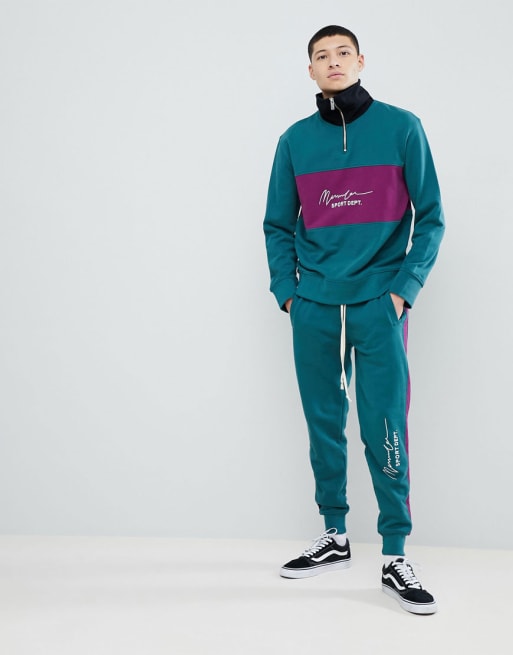 Teal tracksuit cheap