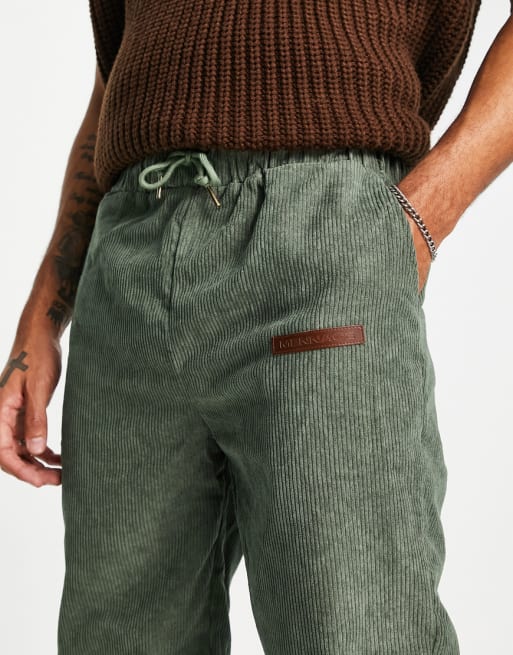 Mennace sweatsuit in green corduroy