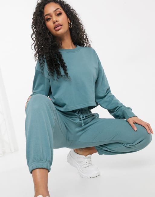 Missguided – 3-teiliges Set in Rauchblau