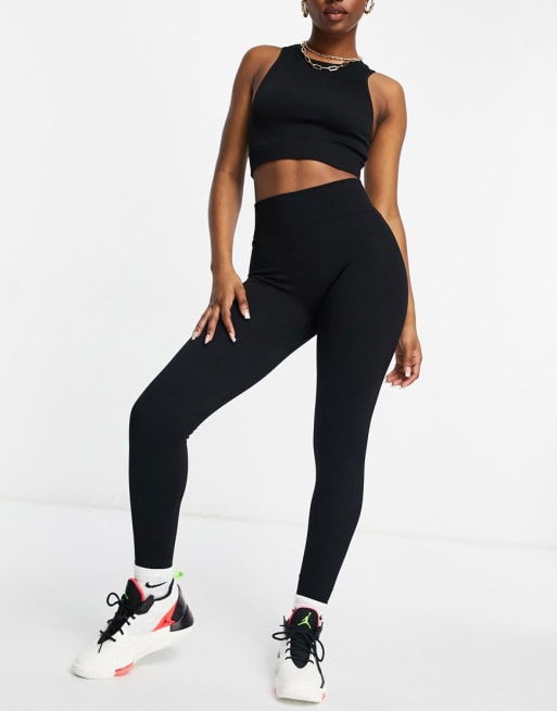 Missguided active seamless co-ord in black