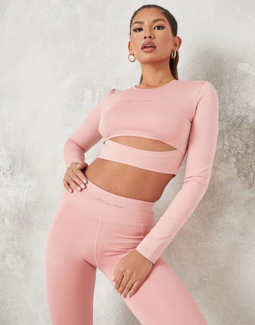 Missguided MSGD top and legging co-ord in blush