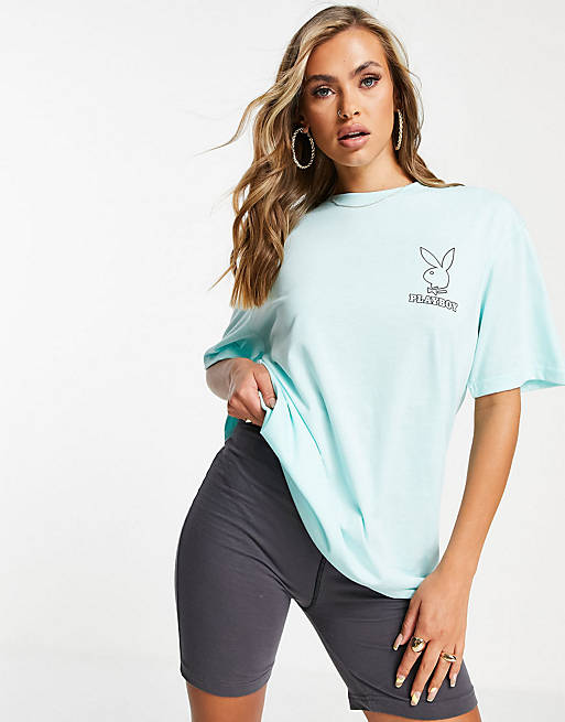 Missguided Playboy co-ord logo oversized sweat in green