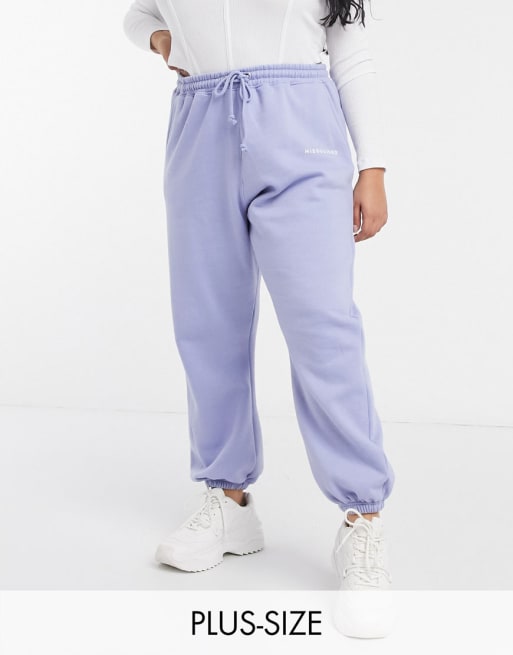 Missguided Plus co-ord oversized jogger in blue