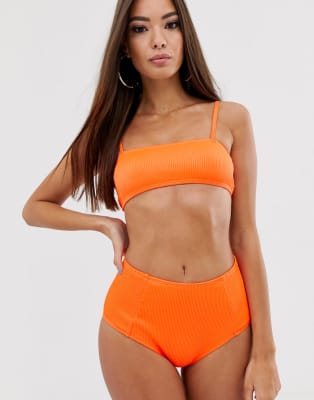 orange swimsuit asos