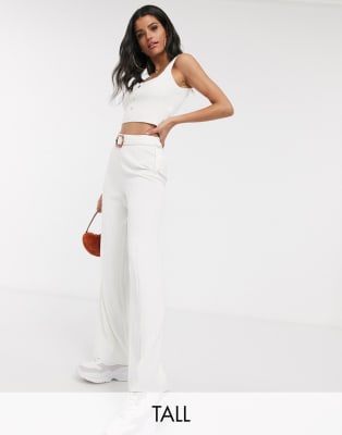 Missguided Tall two-piece in white 