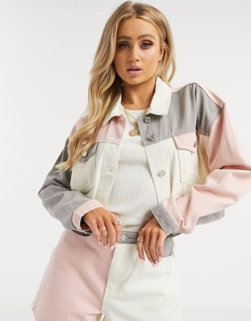 Missguided – Vitt blockfärgat jeansset