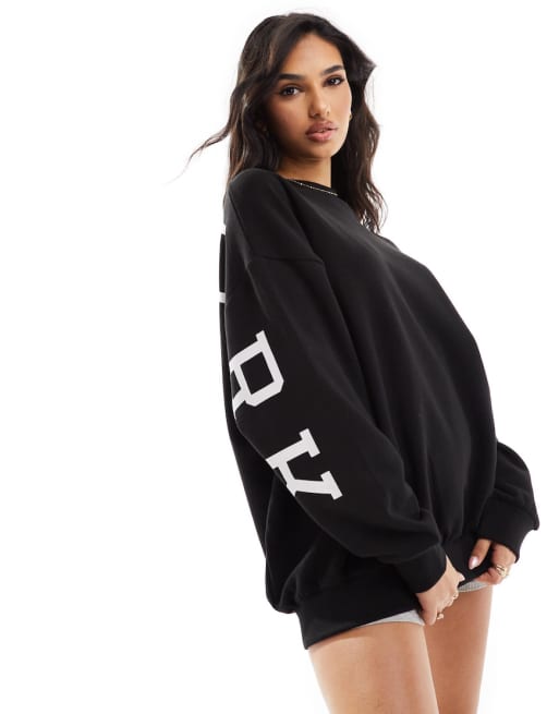 Missy Empire - Sæt i sort med trøje og joggingbukser med vide ben samt shorts - Kun hos ASOS
