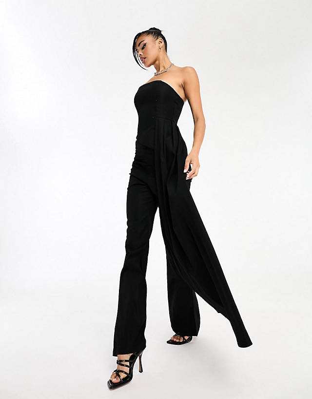 Missyempire - corset top and tailored trouser co-ord in black