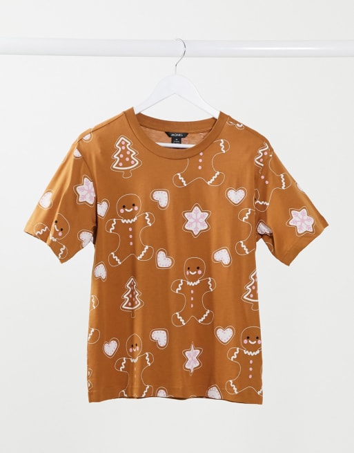 Monki Christmas co-ord in beige