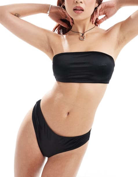 monki mix and match bikini in black