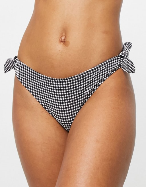 Monki Swimwear Set In Black Gingham Asos 5174