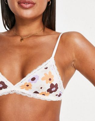 Monki triangle bra and thong