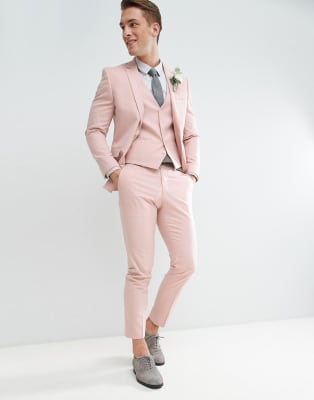 pink suit wedding