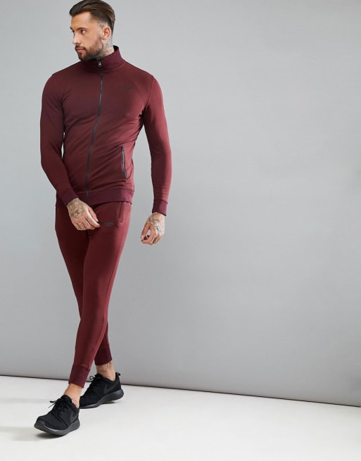 Burgundy hot sale tracksuit nike