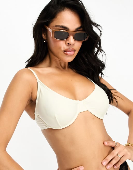 NA-KD bikini set in off white
