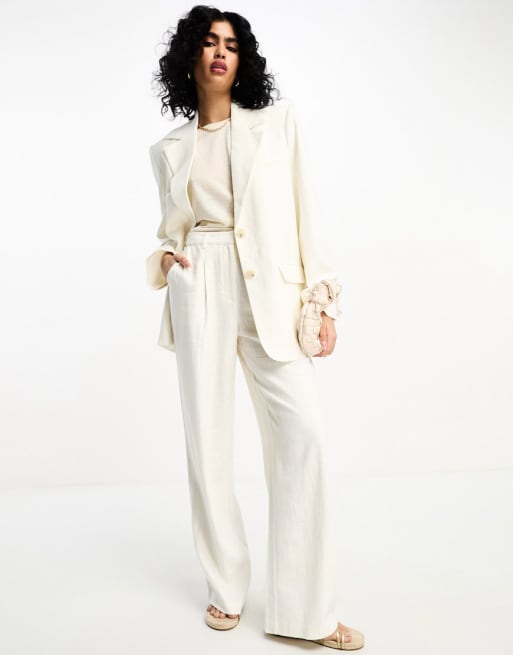 NA-KD x Lima Che - Blazer met strikdetail en broek, deel van co-ord set
